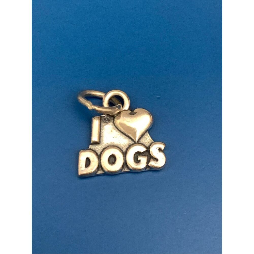 .925 I Love Dogs Sterling Silver Jewelry Charm #dogs #pets